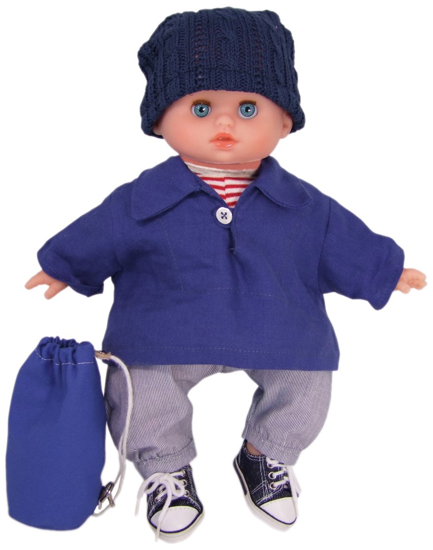 My Little Baby Petit Calin Lil' Skipper Plush Toy - Soft Blue Stuffed Animal for Toddlers & Infants | Perfect for Cuddling, Nursery Decor, and Gift Giving
