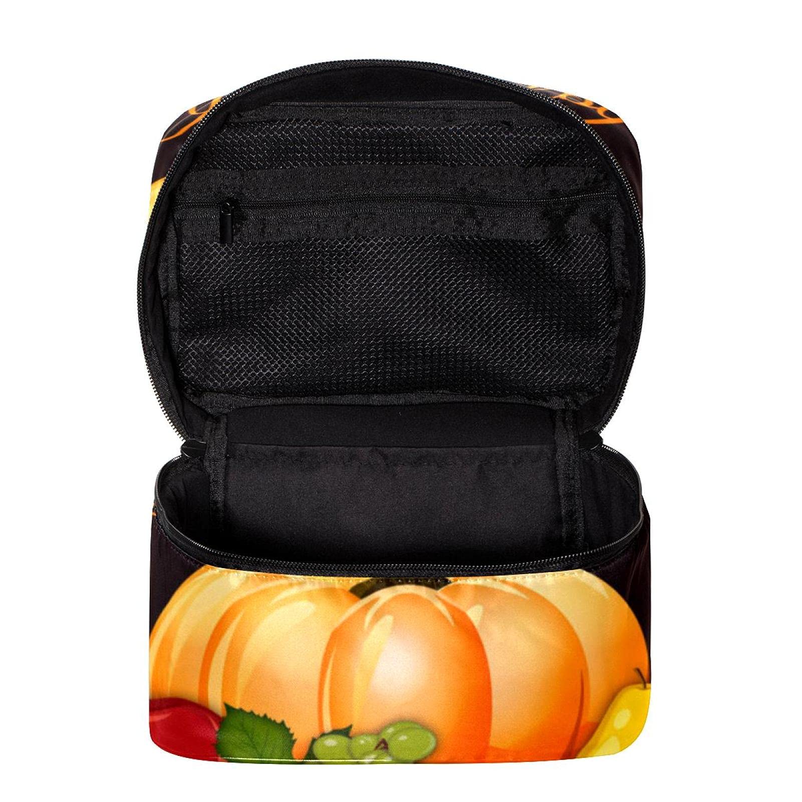 Pumpkin Makeup Bag Large Cosmetic Case for Women - Travel & Toiletry Organizer
