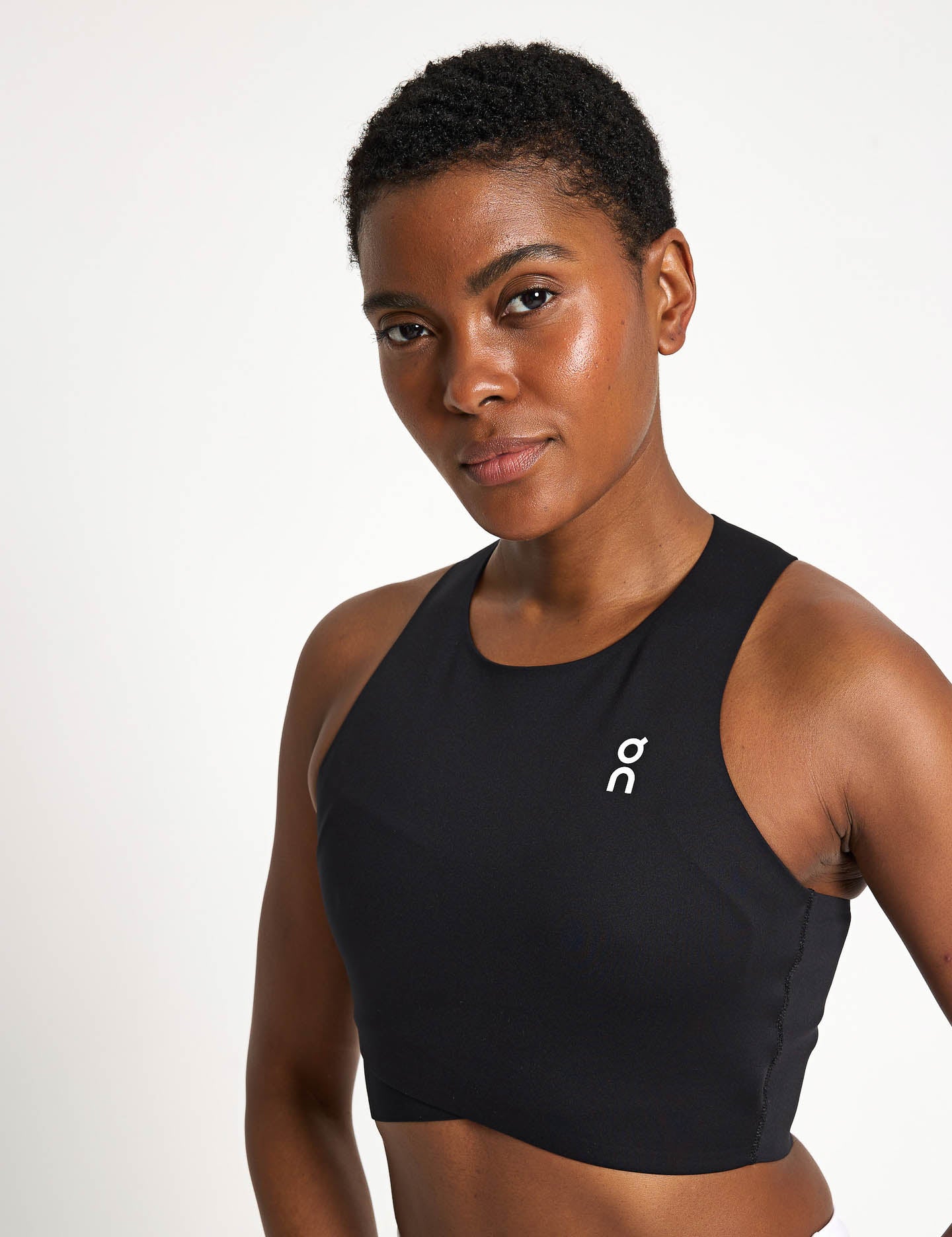 Black Court Crop Top for Women - Stylish Tennis & Workout Tank Top for Active Lifestyle