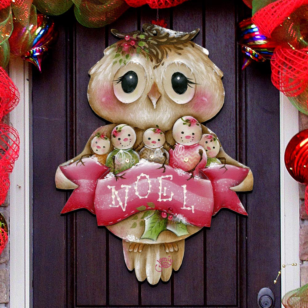 Outdoor Christmas Decorations - Festive Holiday Yard & Door Decor by Jamie Mills-Price (Owl You Need is Love) - Perfect for Front Porch, Lawn & Seasonal Home Decorating