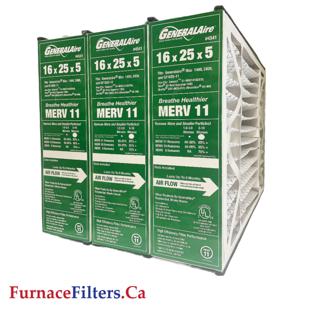 Generalaire 4511 MERV 10 Air Filter 16x25x5 (Actual Size 15 5/8