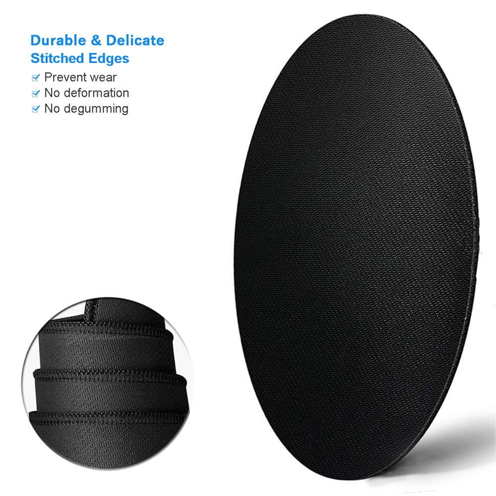 BOSOBO Round Mandala Mouse Pad - Non-Slip Rubber Floral Design with Stitched Edge, 7.9 x 7.9 Inch Cute Circular Mouse Mat for Girls & Women | Perfect for Office, Gaming & Home Computer Use
