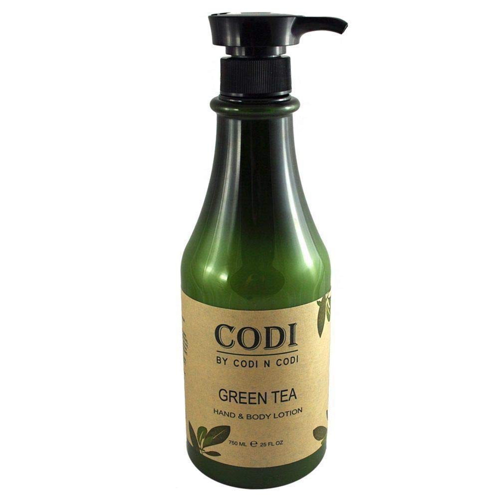 Codi Green Tea Hand & Body Lotion - 750ml/25oz (Pack of 2) - Hydrating Moisturizer for Dry Skin, Perfect for Daily Use at Home, Office & Travel