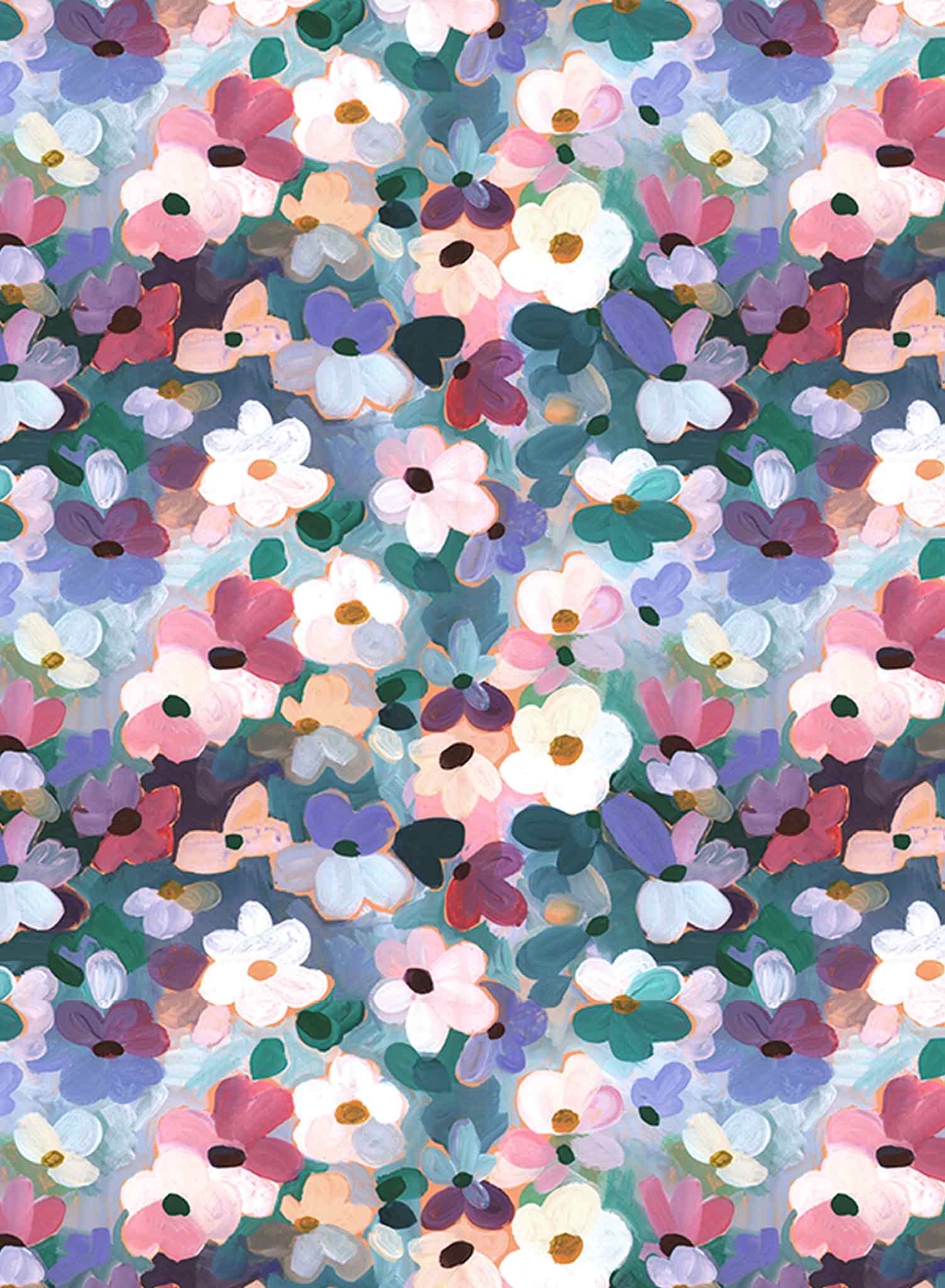Floral Halcyon Wallpaper - Elegant Vintage Floral Pattern for Home Decor, Bedroom & Living Room Wall Covering