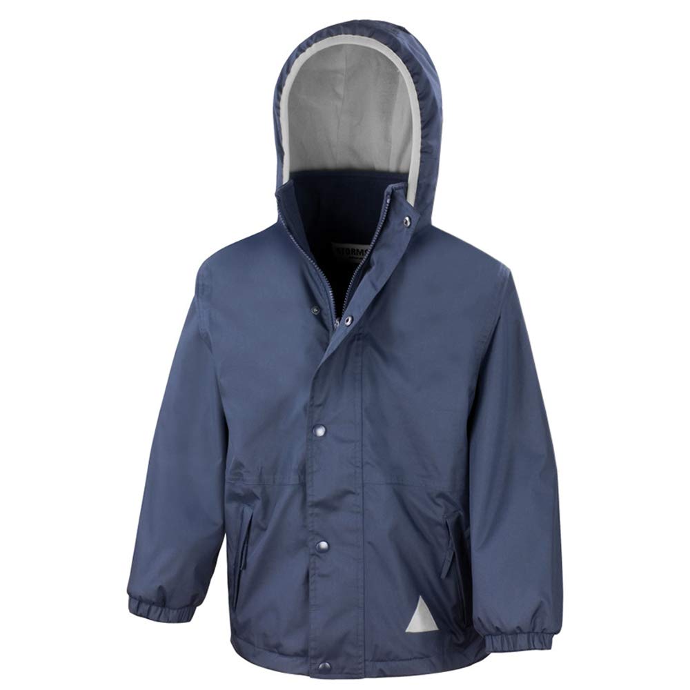 Kids Reversible Stormproof Fleece Jacket - Waterproof, Anti-Pilling, Warm Winter Coat for Boys & Girls - Perfect for Outdoor Play, School, and Cold Weather Adventures