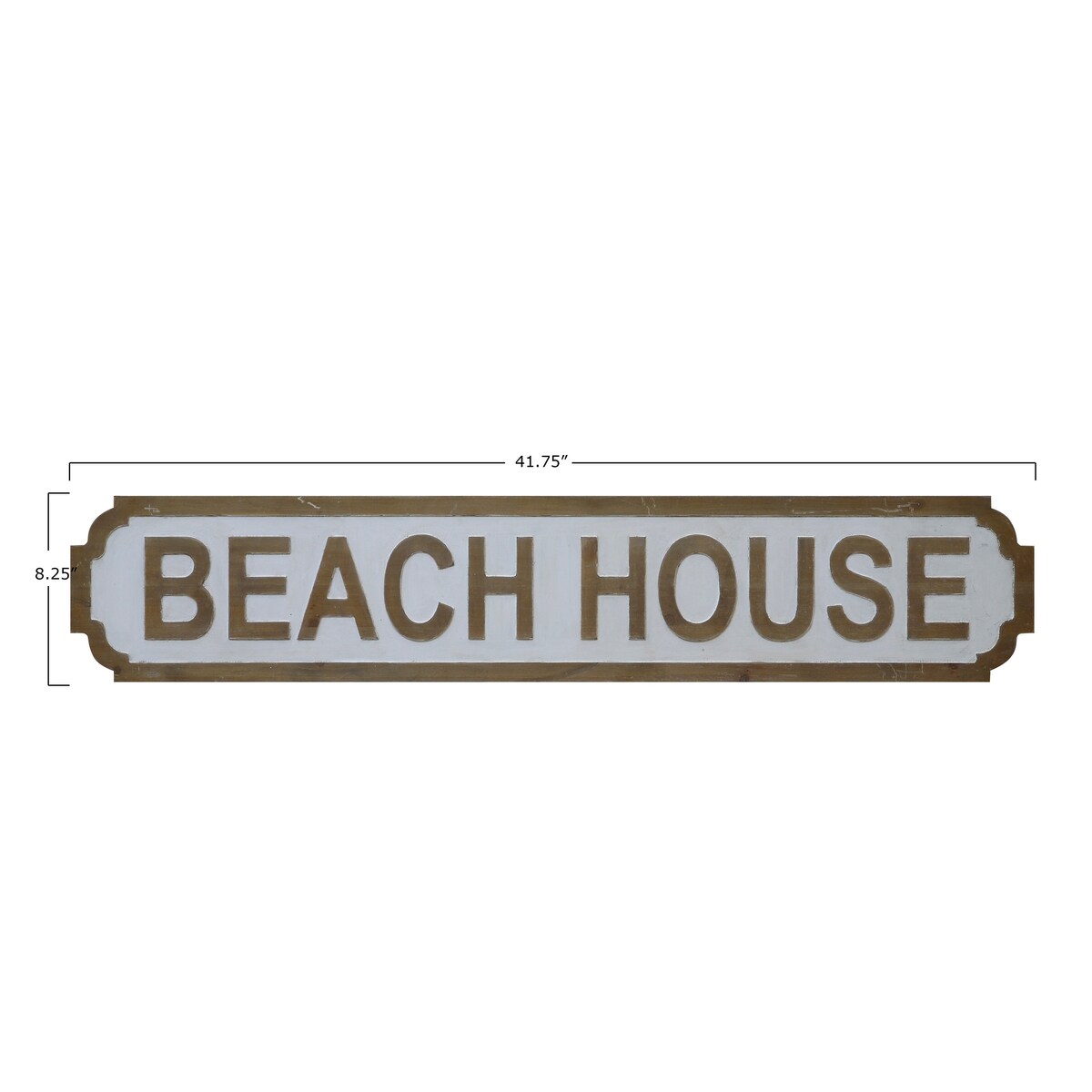 Rustic Beach House Wall Sign - 41.75 x 8.25 Inches Coastal Decor for Living Room, Bedroom or Porch - Perfect for Beach Cottage, Vacation Home & Nautical Themed Spaces