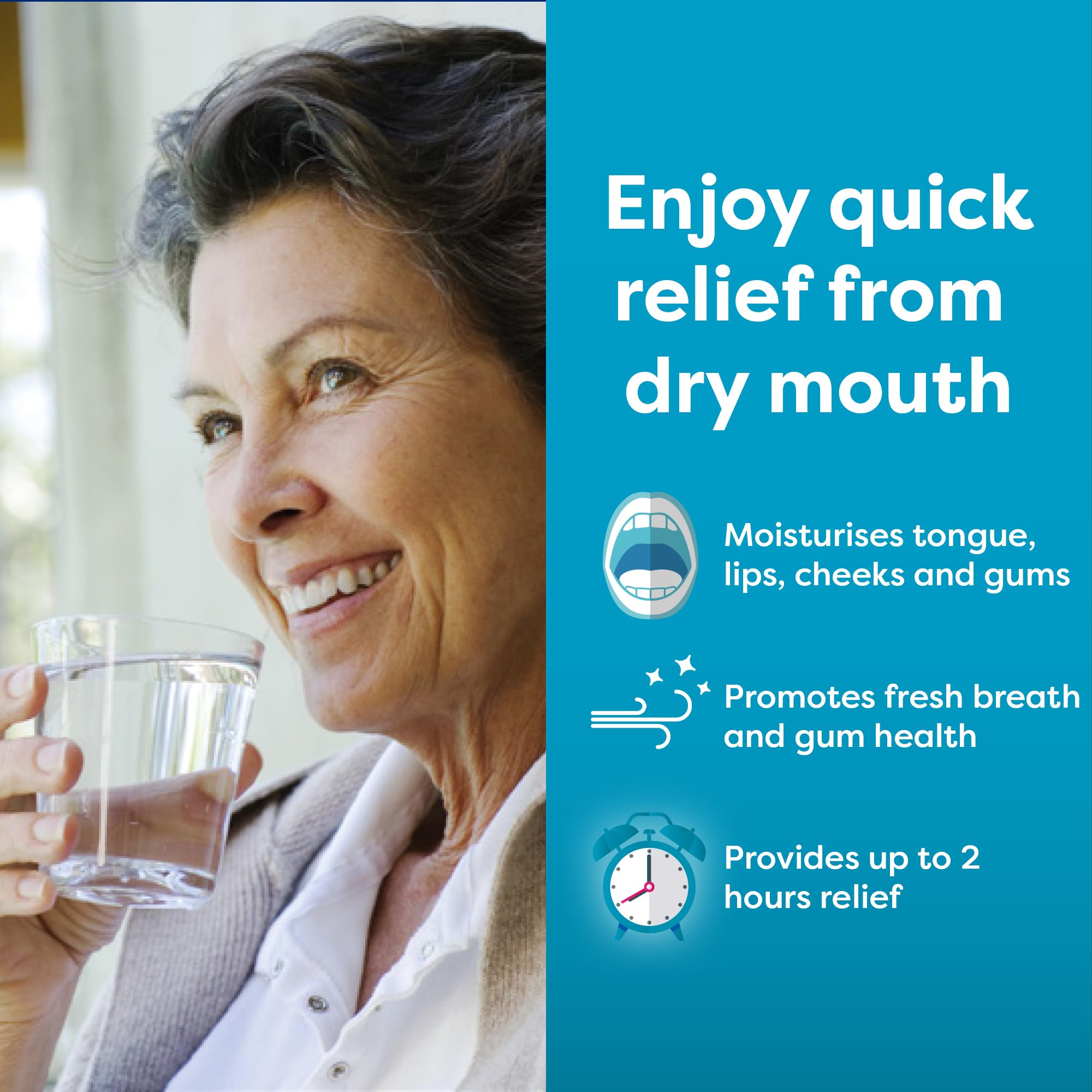 Oralieve Dry Mouth Relief Spray - Hydrating Moisturizer for Sore & Sensitive Mouth with Xylitol to Protect Teeth (50ml) | Ideal for Dry Mouth from Dehydration, Medication Side Effects & Nighttime Use