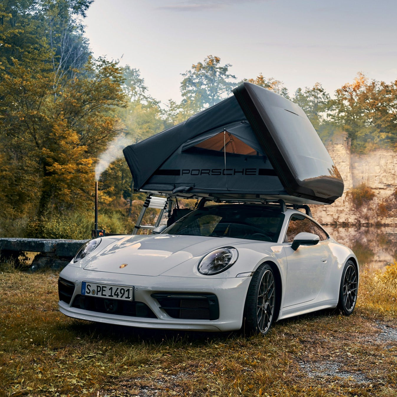 Porsche Roof Top Tent for Camping - Lightweight & Durable Car Roof Tent for Outdoor Adventures, Road Trips, and Overlanding