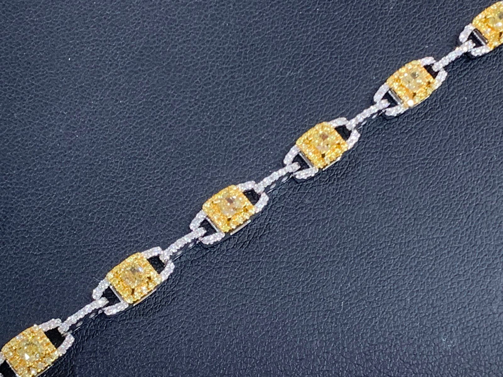 14K Gold Yellow Diamond Bracelet for Women - Elegant Tennis Bracelet for Everyday Wear & Special Occasions