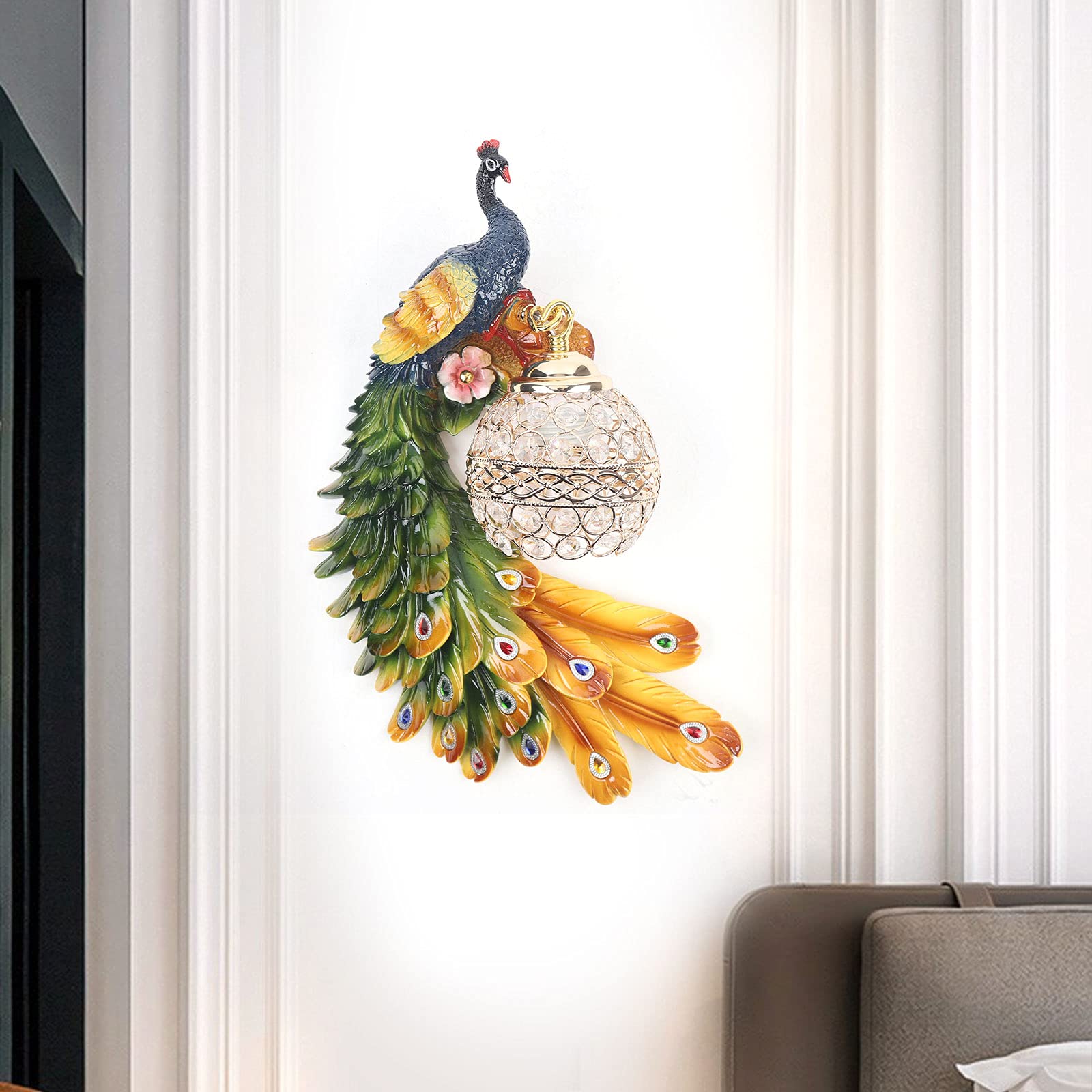 YIYIBYUS 3D Wall Lamp - Bohemian Retro Art Design, Bedroom Wall Sconce Light Fixture for Home Decor, Living Room & Dorm Background Lighting