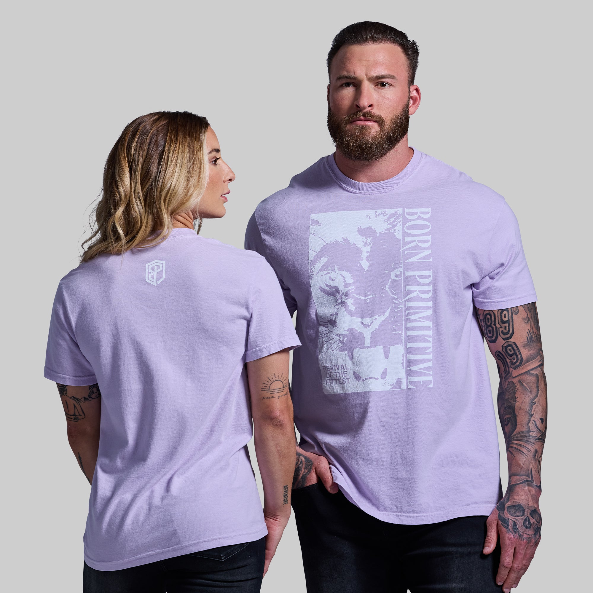 Revival of the Fittest T-Shirt (Orchid Purple) - Soft Cotton Graphic Tee for Women | Perfect for Casual Wear, Gym, and Street Style Fashion