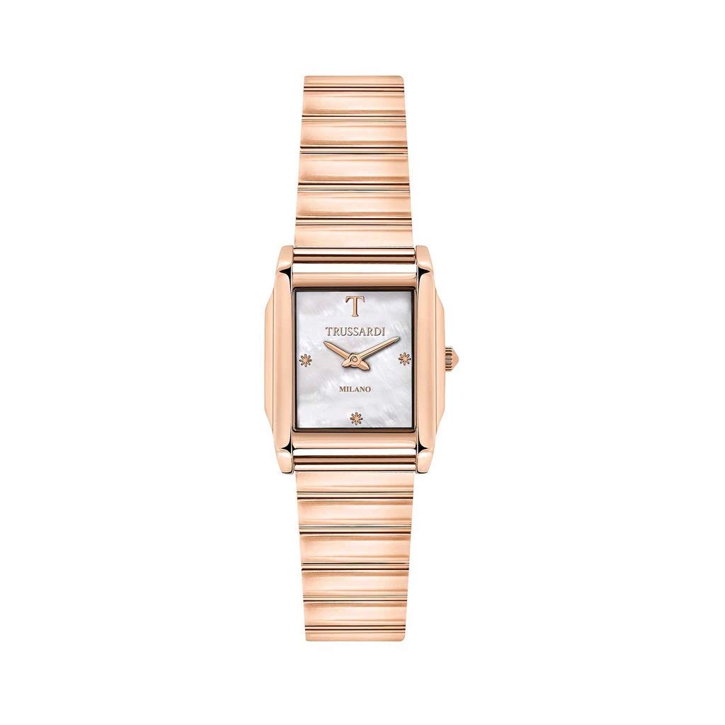 TRUSSARDI T-Geometric Watch for Men & Women - Luxury Italian Design, Stainless Steel Case, Leather Strap - Perfect for Business, Casual & Formal Occasions