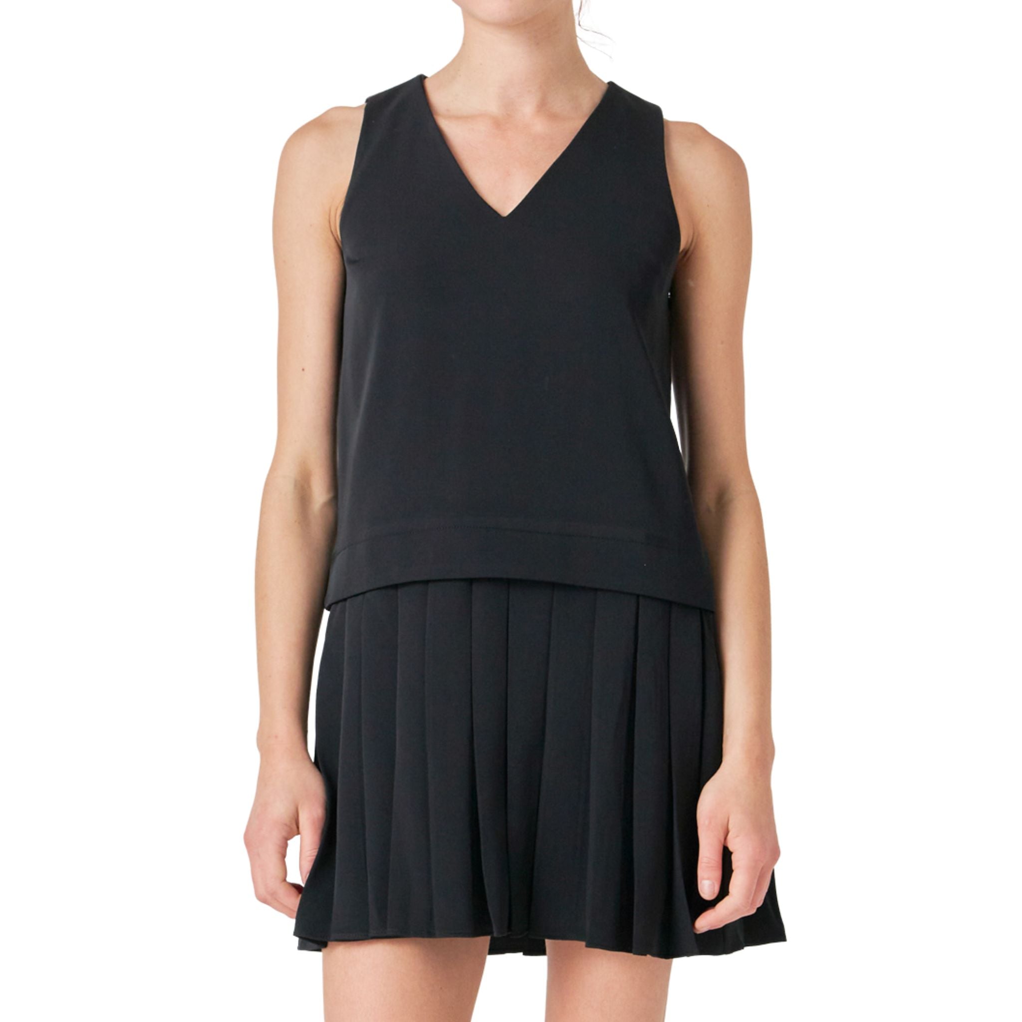 Elegant Pleated Midi Dress for Women - Flowy A-Line Skirt with Pockets | Perfect for Office, Date Night & Summer Outfits