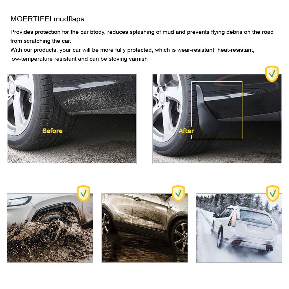Audi Q7 Mud Flaps (2016-2019) - Heavy Duty Car Mud Guards Fender Splash Protectors for Off-Road & Winter Driving Protection