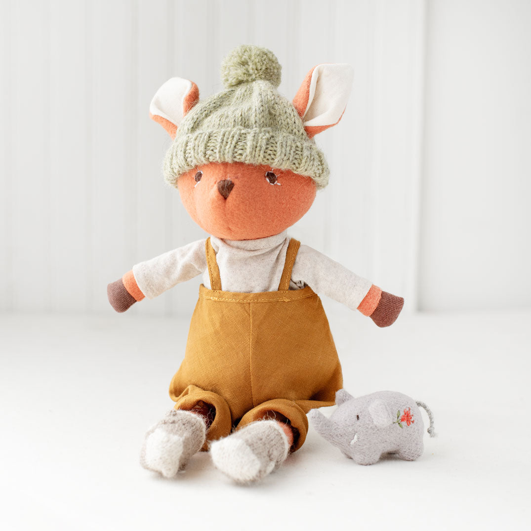 Butternut Squash Suspender Pants for Dolls - Cute Doll Clothes for 18