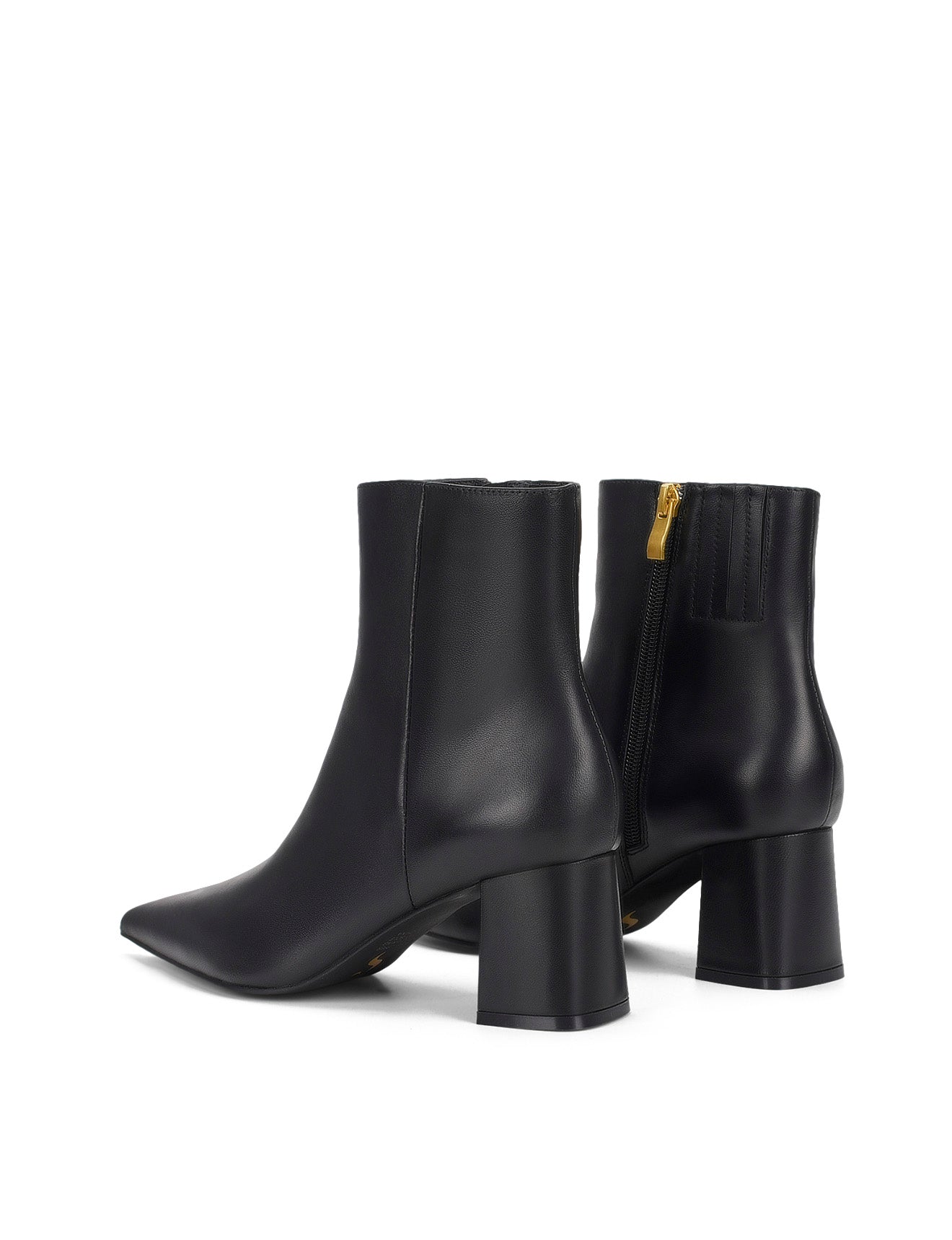 Yates Women's Black Leather Ankle Boots - Comfortable & Stylish for Casual Wear, Office & Outdoor Activities
