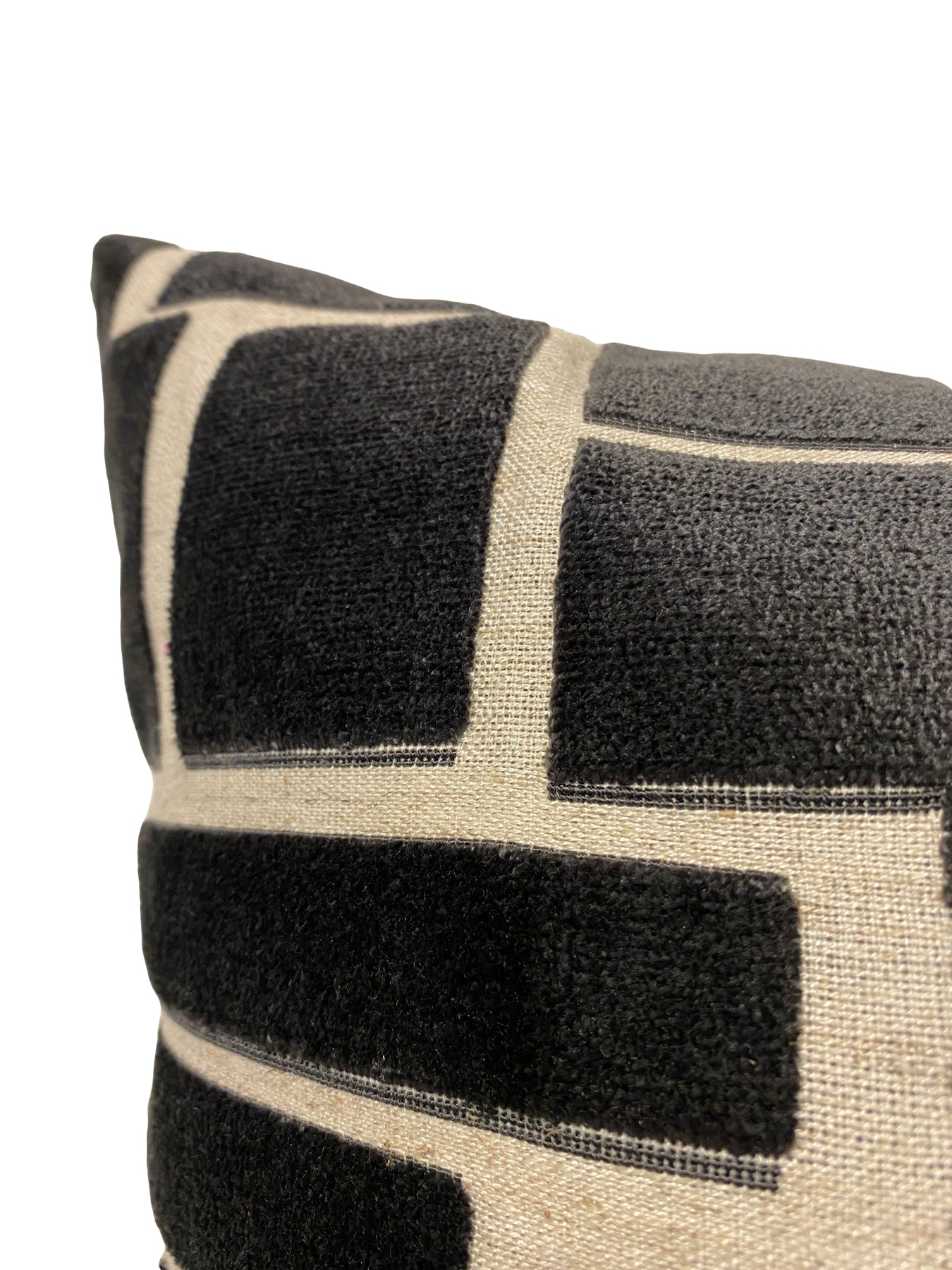 Aura Charcoal Grey Geometric Euro Pillow 25x25 - Modern Decorative Throw Pillow for Sofa, Bed & Home Decor - Perfect for Living Room, Bedroom & Office
