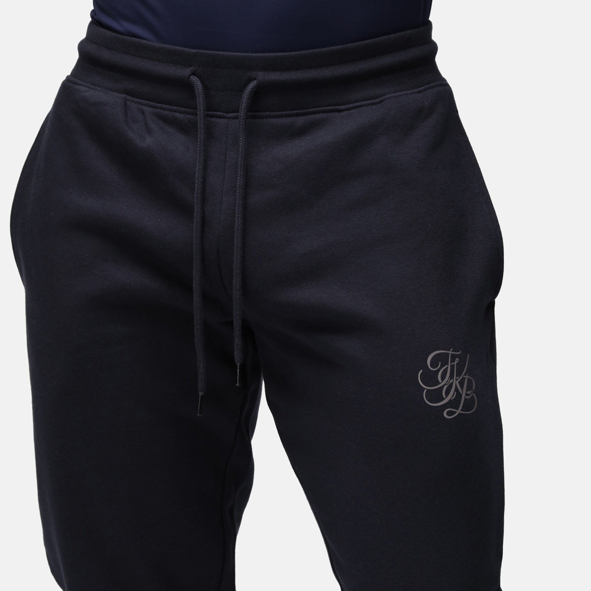 Premium TKB Men's Navy Blue Organic Cotton Joggers - Comfortable Lounge Pants for Home, Gym & Casual Wear