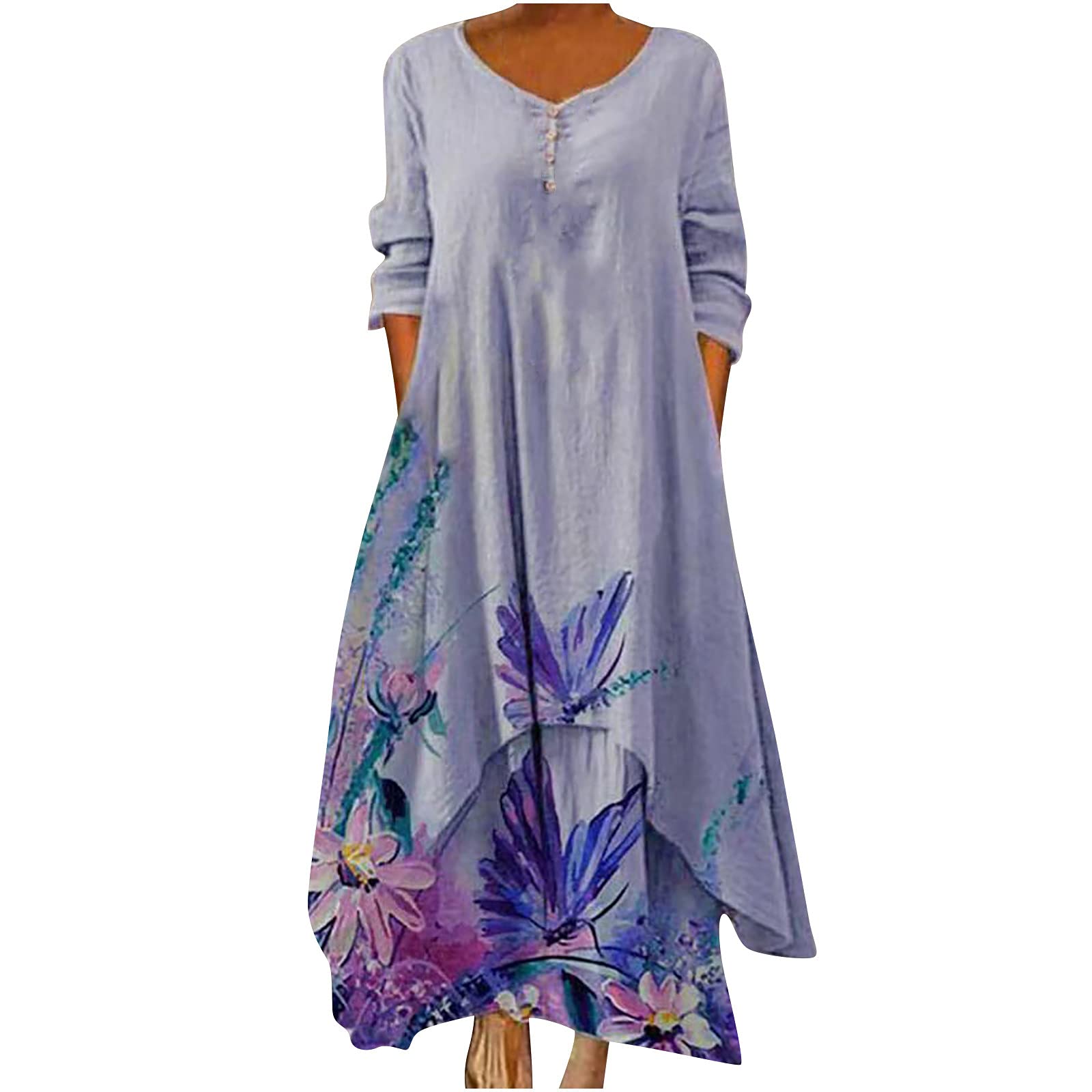 Plus Size Hawaiian Sun Dresses for Women - Floral Loose Long Maxi Dress, Oversized Bohemian Summer Caftan Beach Cover Up | Perfect for Vacations, Pool Parties & Tropical Getaways
