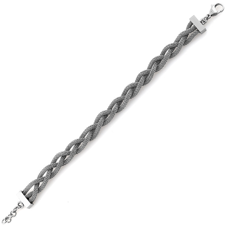 Premium Stainless Steel Braided Mesh Bracelet for Men & Women - Adjustable Comfort Fit - Elegant Jewelry for Everyday Wear, Date Night & Special Occasions
