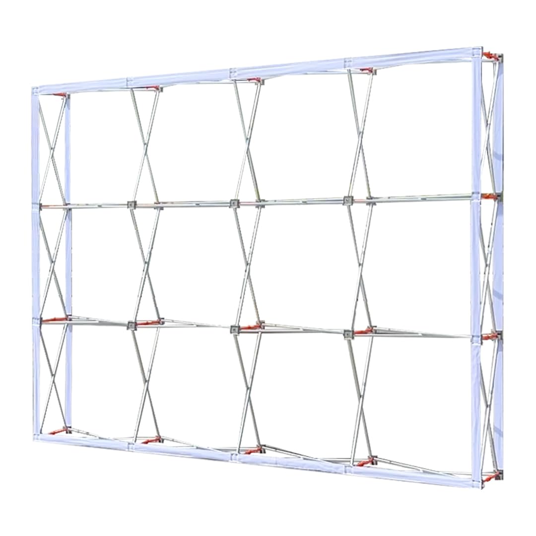 8'x10' Tension Fabric Pop Up Display Stand - Portable Trade Show Backdrop with Carrying Padded Bag - Perfect for Exhibitions, Conventions & Retail Store Promotions