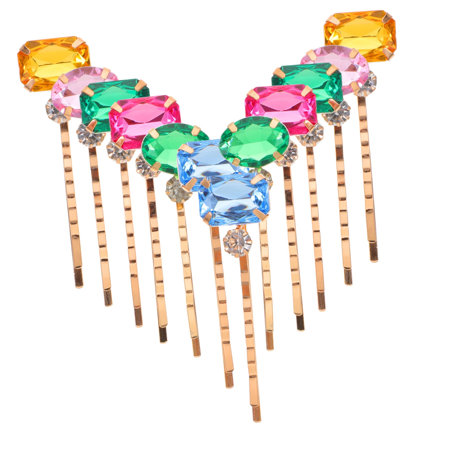 LALAFINA 2 Sets Acrylic Rhinestone Hair Clips for Women - Sparkling Bobby Pins & Hair Barrettes for Weddings, Prom, Parties (24pcs) - Perfect for Formal Events, Bridal Accessories, and Special Occasions