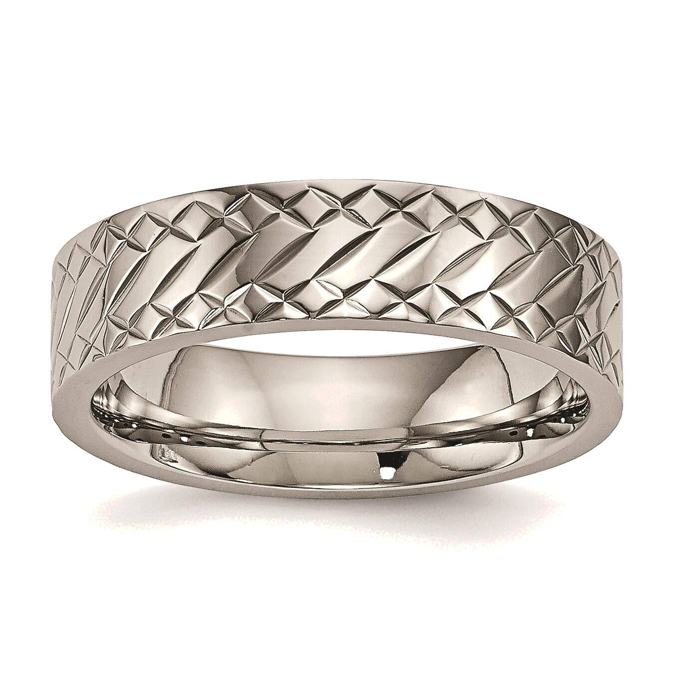 Bonyak Titanium Textured Ring Size 8 for Men & Women