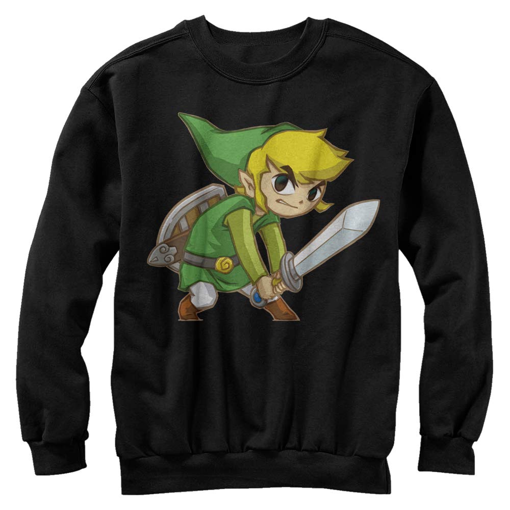 Nintendo Legend of Zelda Spirit Tracks Link Men's Graphic Hoodie - Video Game Merchandise for Zelda Fans | Perfect for Cosplay, Gaming Conventions & Casual Wear
