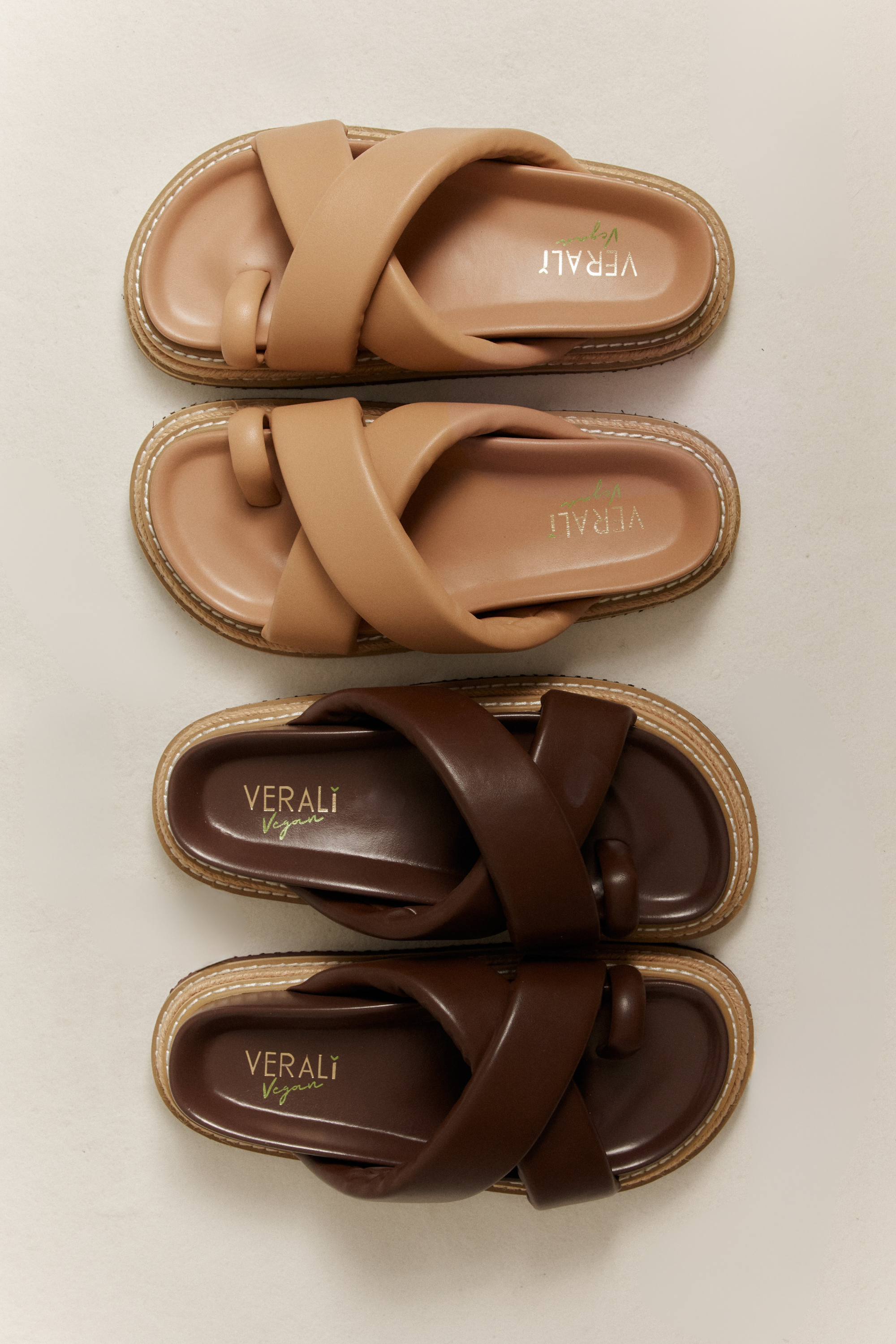Thelma Women's Flatform Slide Sandals - Dark Camel Tan | Comfortable Summer Casual Shoes for Beach, Pool, and Outdoor Wear