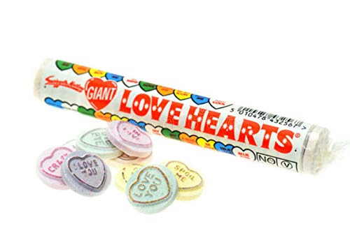 Swizzels Matlow Giant Love Heart Rolls - Bulk Pack of 24 Sweet Candy Rolls - Perfect for Valentine's Day Gifts, Party Favors & Romantic Celebrations