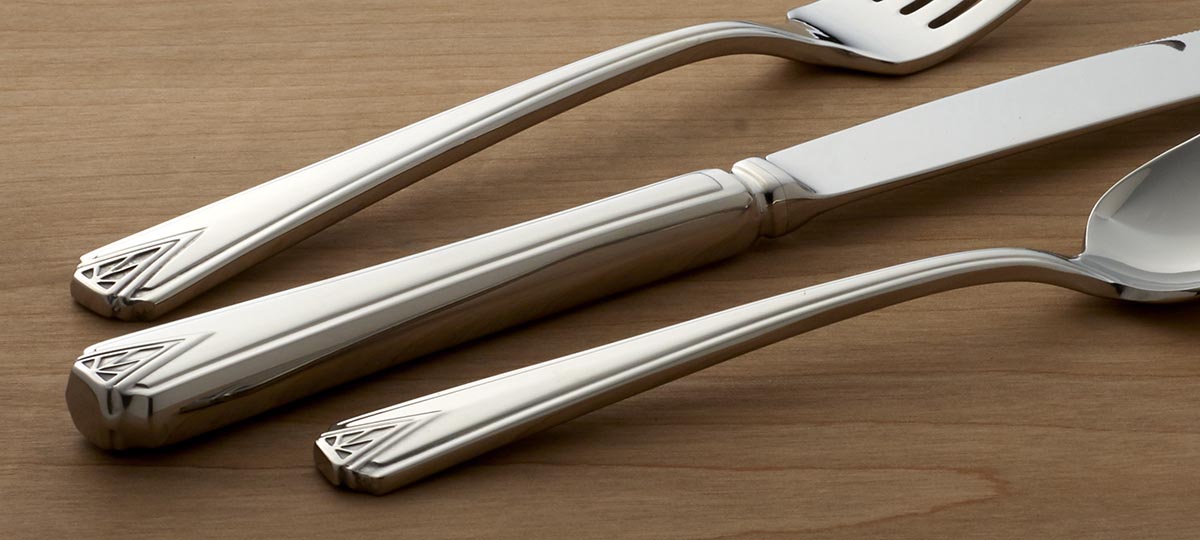 Deauville 1929 45-Piece Stainless Steel Flatware Set - Elegant Silverware for Fine Dining, Weddings & Special Occasions