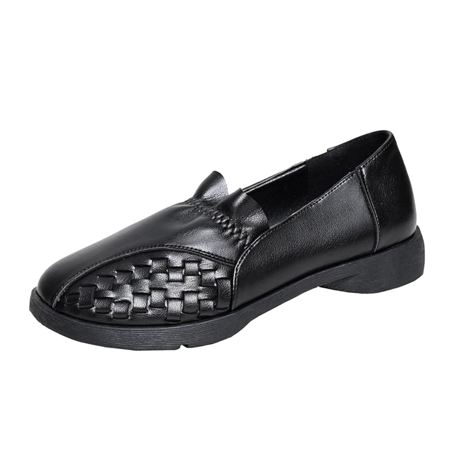 **Breathable Women's Striped Sneakers - Lightweight Canvas Slip-On Flats with Beaded Bow Design for Casual Wear, Home Slippers (Black, Size 8) | Perfect for Walking, Errands & Lounging**