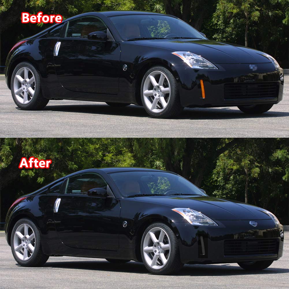 GTINTHEBOX LED Front Bumper Switchback Amber/White Daytime Running Lights with Turn Signal Lamp Kit for 2006-2009 Nissan 350z LCI - Upgrade Your Ride with Enhanced Visibility & Style for Night Driving & Car Shows