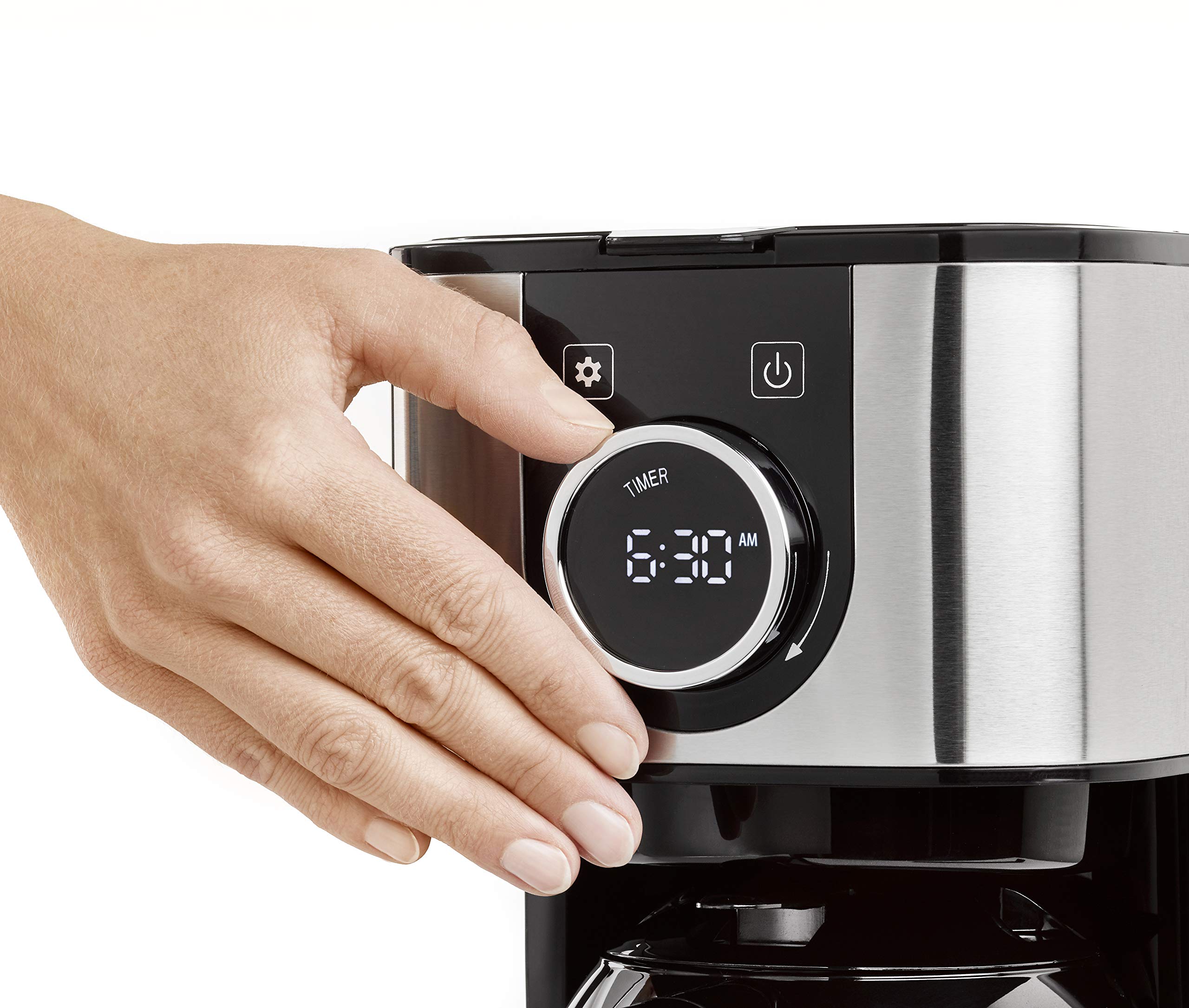 Caso Design 10-Cup Hot Brew Coffee Maker - Stainless Steel Compact Coffee Machine for Home, Office & Small Spaces | Fast Brewing & Easy to Use