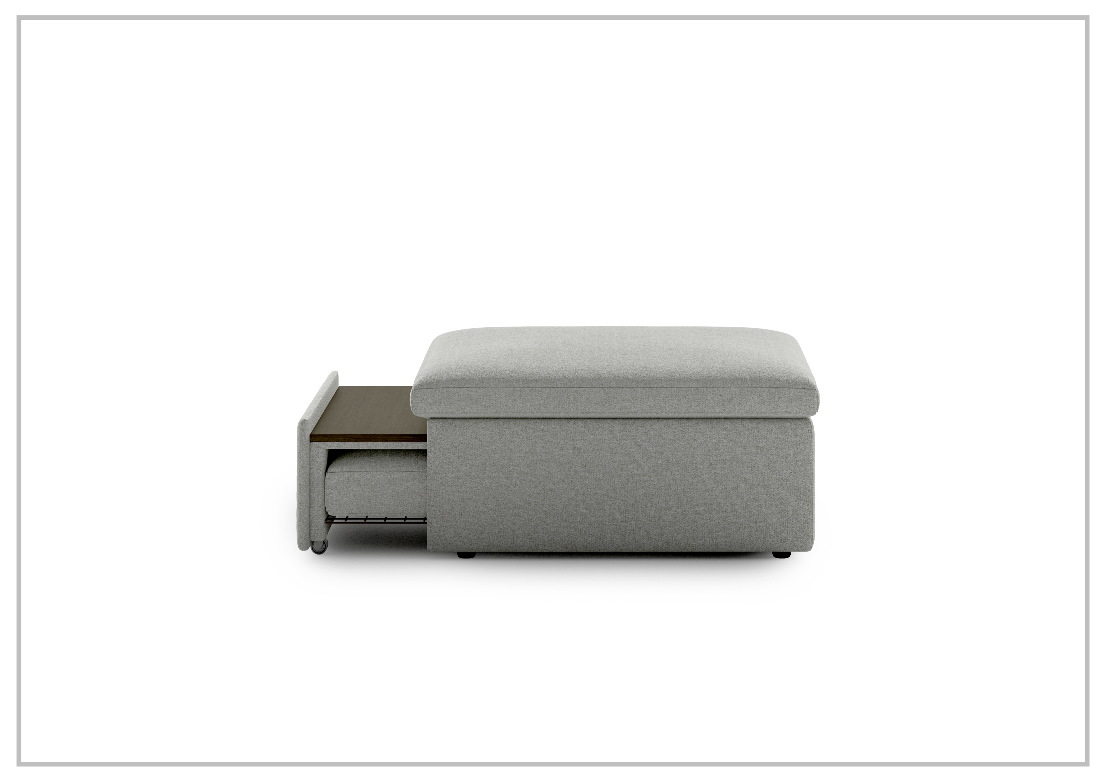 Luonto Otto Cot Size Sleeper Ottoman with Storage Drawer - Convertible Daybed for Guest Room, Nursery & Small Space Living - Perfect for Apartments, Dorms & Home Offices