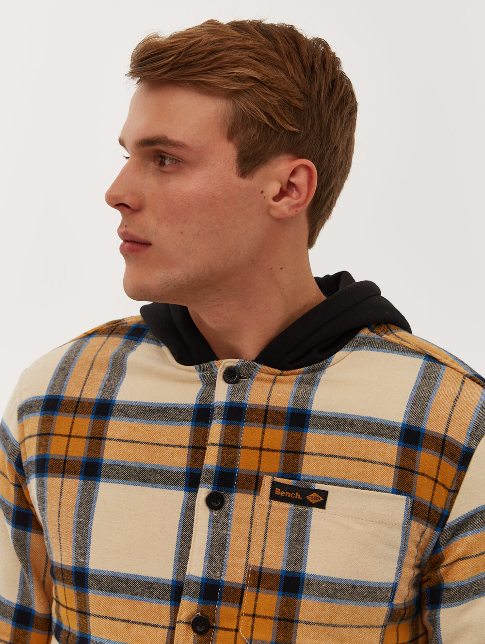 Sinatra Hooded Flannel Check Shirt for Men - Soft Plaid Long Sleeve Shirt with Hood - Perfect for Outdoor Camping, Hiking & Casual Wear