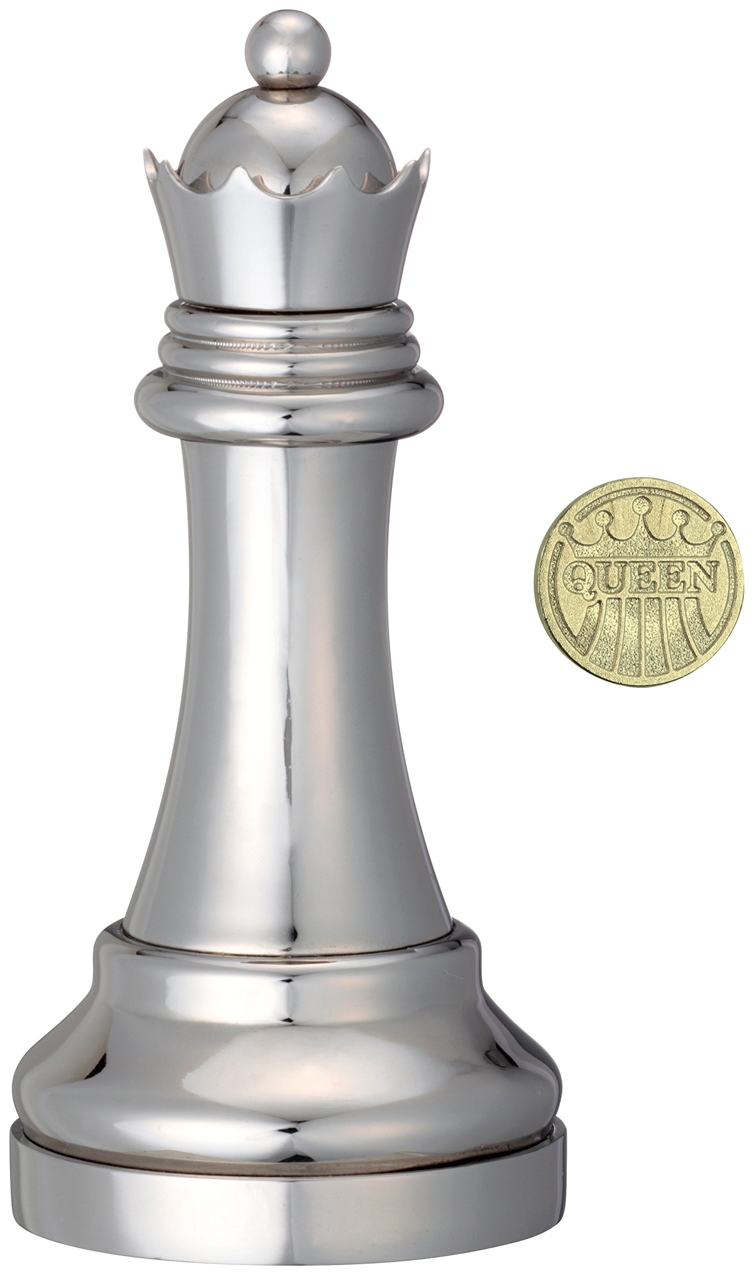 Eureka 473685 Silver Queen Cast Chess Game Set for 6 Players - Strategy Board Game for Adults & Kids Age 10+ | Perfect for Family Game Nights, Parties & Classroom Activities
