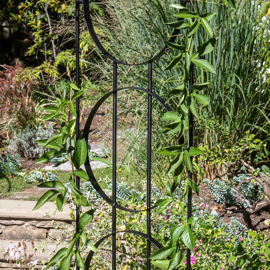Samsara Arbor by Achla Designs - Handcrafted Wooden Garden Arbor for Outdoor Weddings, Backyard Decor & Zen Landscaping