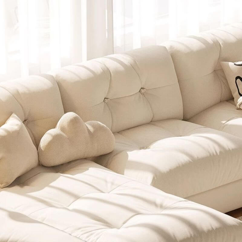 L-Shaped Sectional Sofa with Chaise Lounge - Left-Facing, Button Tufted Upholstery for Living Room & Home Theater Comfort
