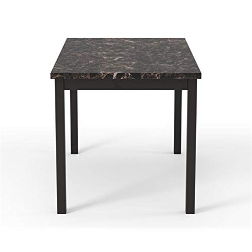 Furniture of America 60 Inch Black Dining Table - Modern Kitchen & Dining Room Furniture for Family Gatherings & Entertaining