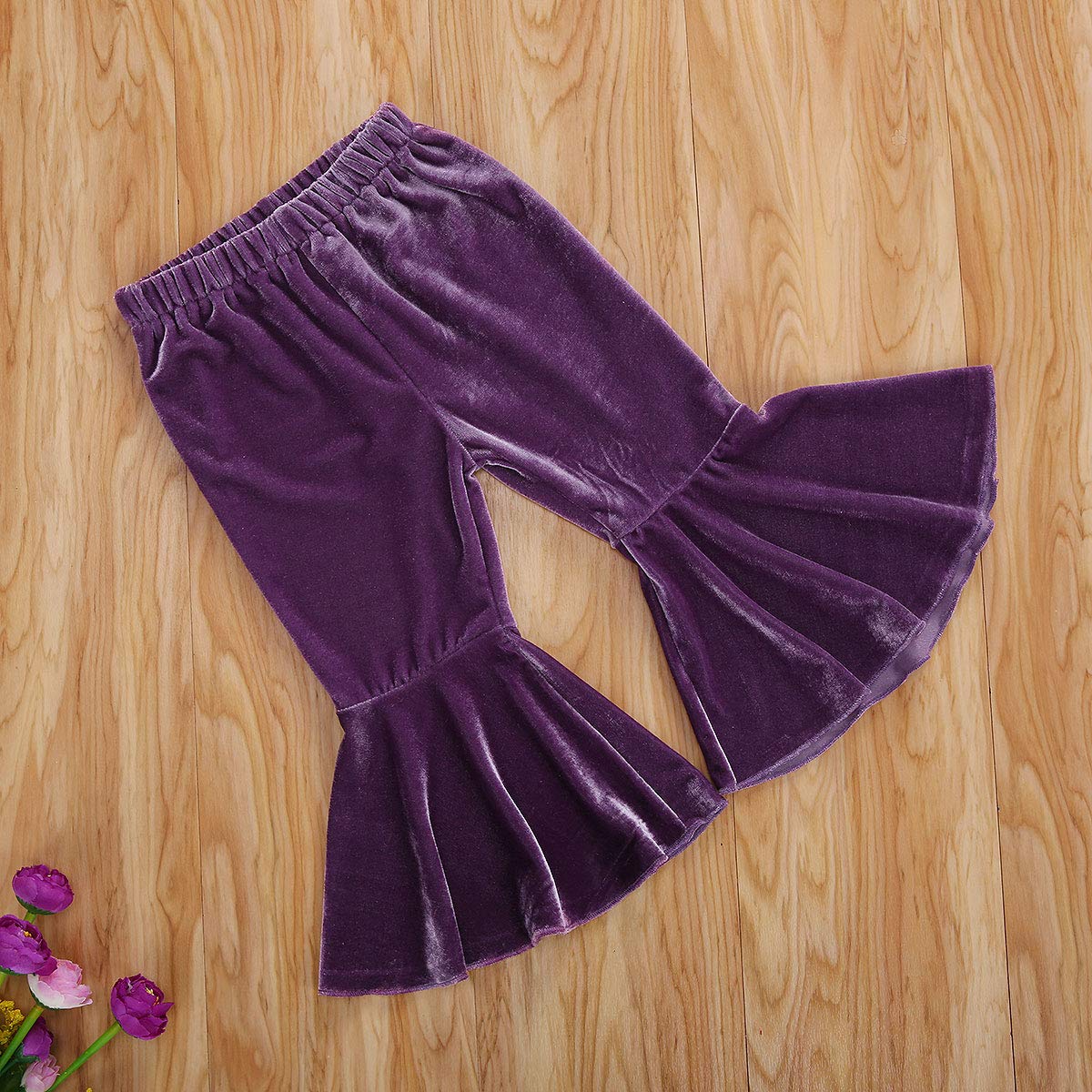 Toddler Bell Bottom Pants for Baby Girls - Soft Ruffle Leggings & Flare Trousers | Cute Outfit for Playdates, Parties & Everyday Wear