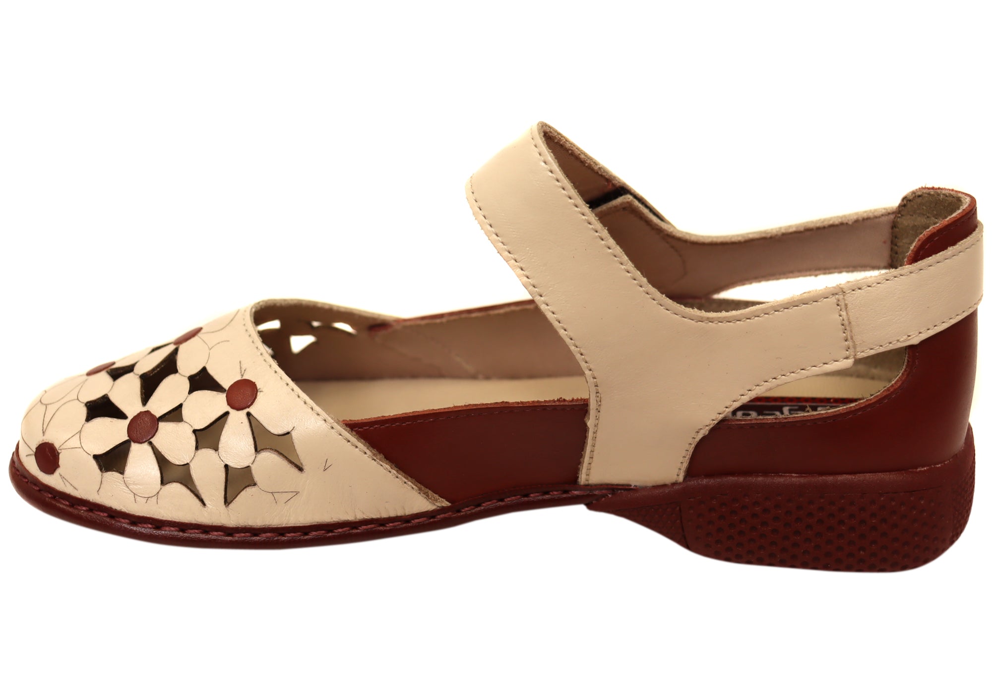 J Gean Tulip Women's Comfortable Brazilian Leather Mary Jane Shoes - Elegant & Supportive Flats for Work, Wedding & Everyday Wear