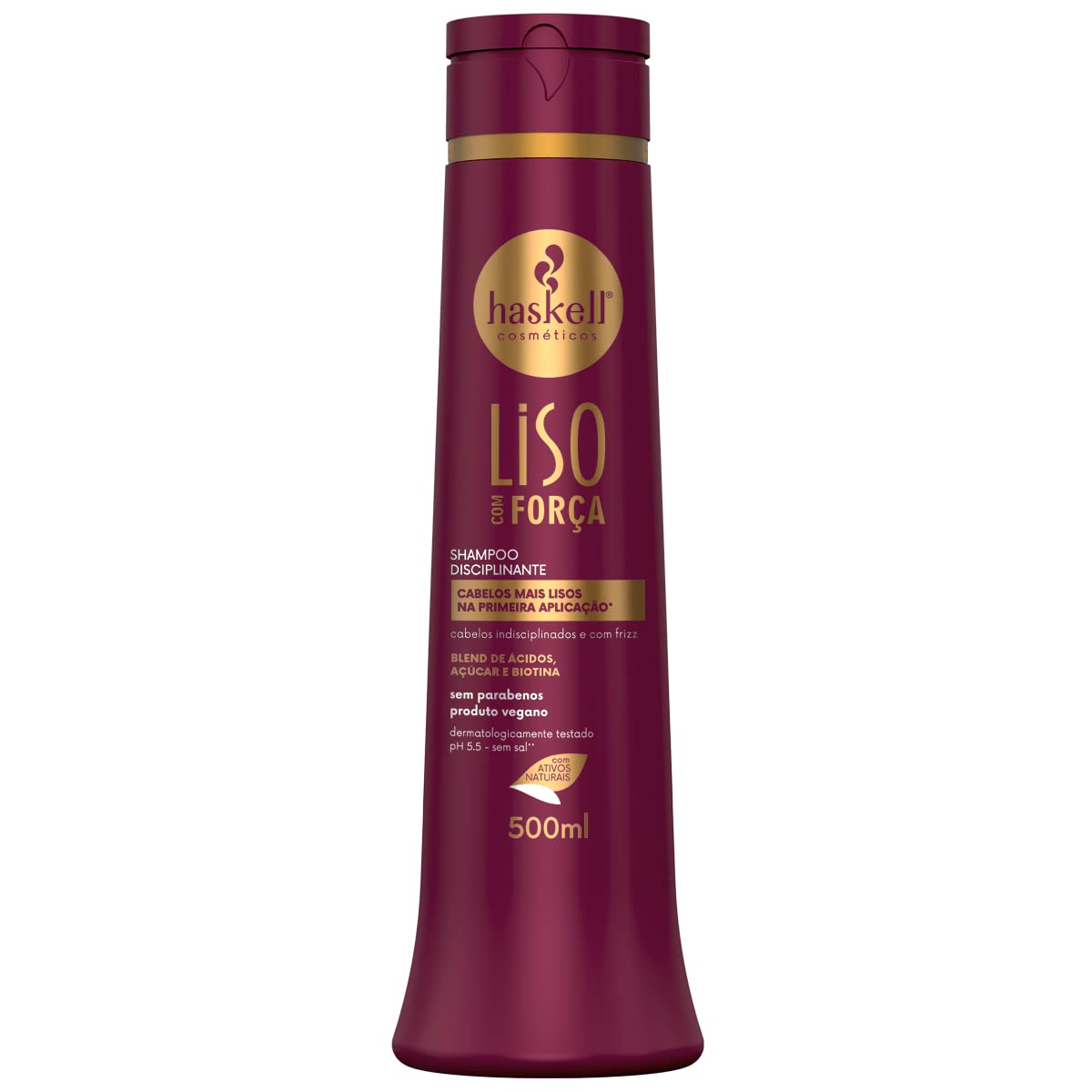 Haskell Straight with Strength Shampoo - 500ml (16.9 Fl Oz) for Smooth, Strong Hair - Perfect for Daily Hair Care & Salon-Quality Results at Home