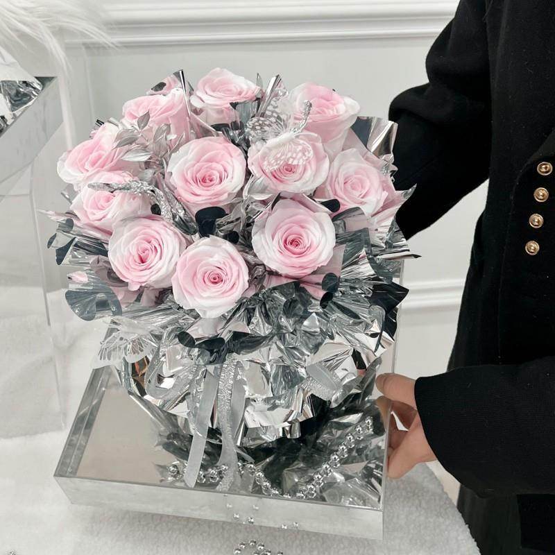 Luxury Preserved Rose Gift Set - Eternal Fresh Real Roses for Anniversary, Valentine's Day & Romantic Occasions - Perfect Wedding Proposal, Birthday Present & Home Decor