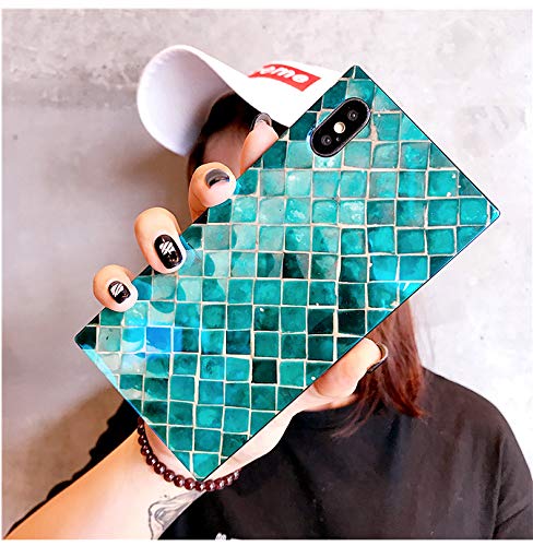 Shining Soft Emerald Mermaid Scale Case for iPhone 13 Pro Max - Holographic Glossy TPU Back Cover with Sea Blue Rays | Perfect for Beach Parties, Summer Outings & Mermaid-Themed Events