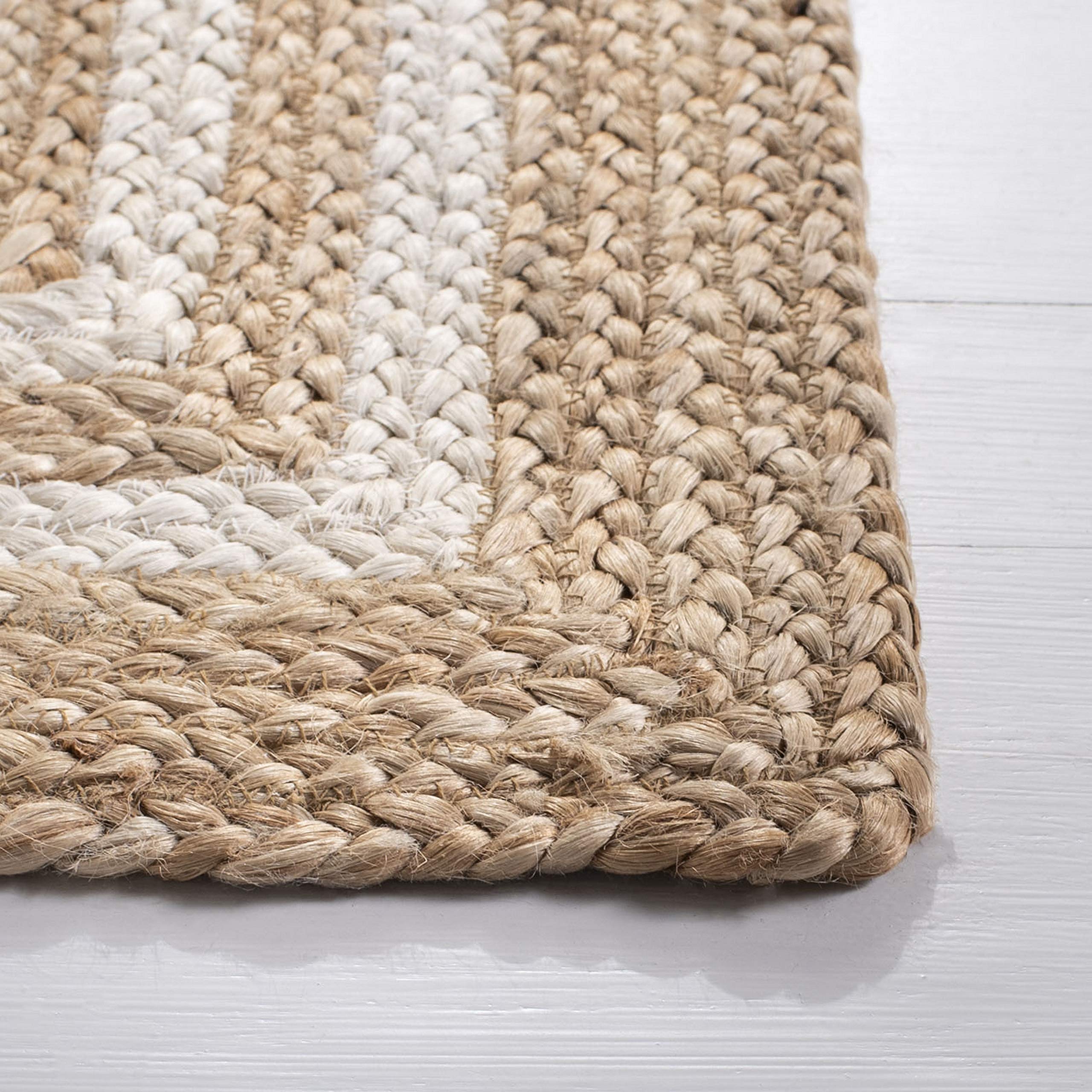 SAFAVIEH Natural Fiber Collection 6' x 6' Square Ivory Moroccan Boho Jute Area Rug - Perfect for Living Room, Bedroom & Boho Home Decor