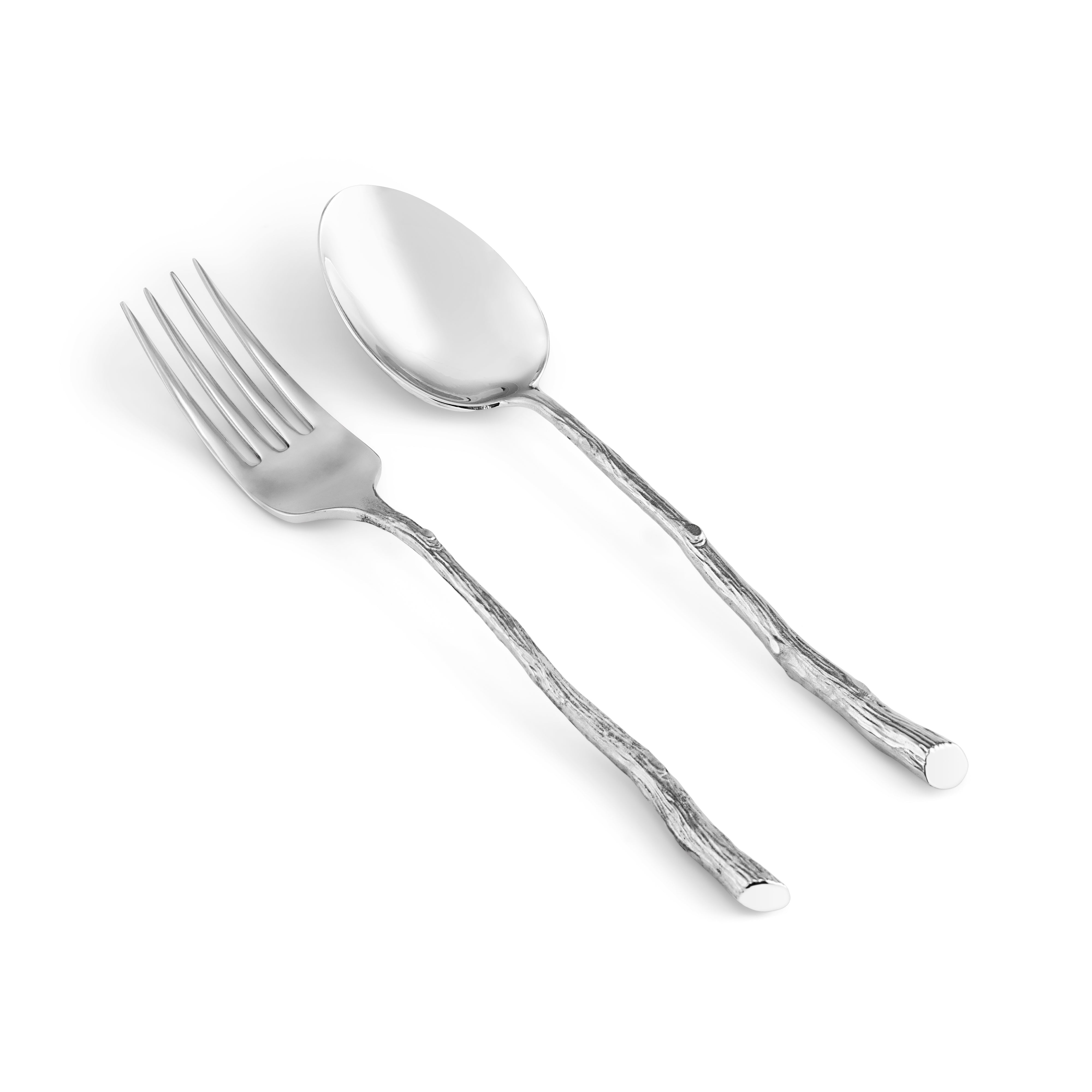 Eco-Friendly Twig Serving Set - Natural Wooden Utensils for Dining & Entertaining - Perfect for Outdoor Picnics, BBQ Parties & Rustic Table Settings