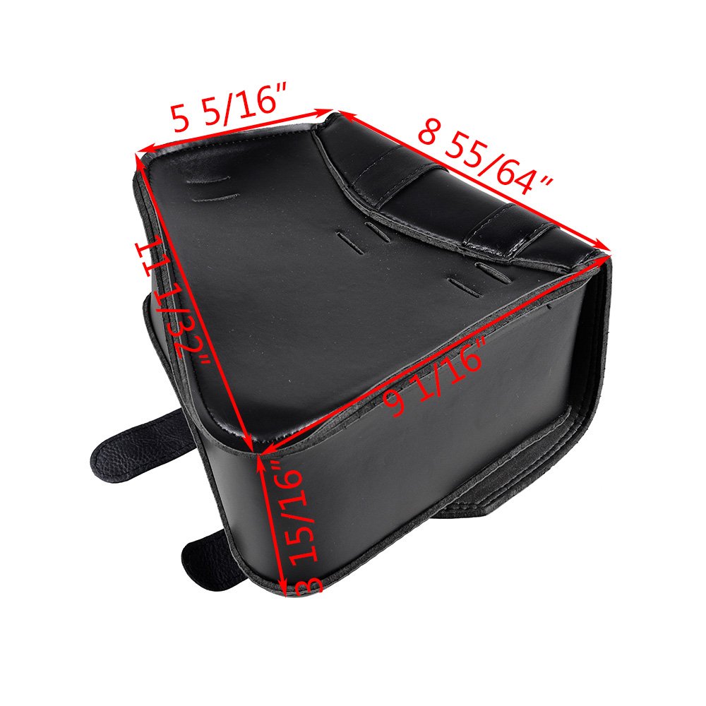 Astra Depot Black Right Side Solo Saddle Storage Bag Swing-arm Set For Harley Sportster XL 883 1200 - Durable Motorcycle Accessory for Road Trips & Daily Commuting