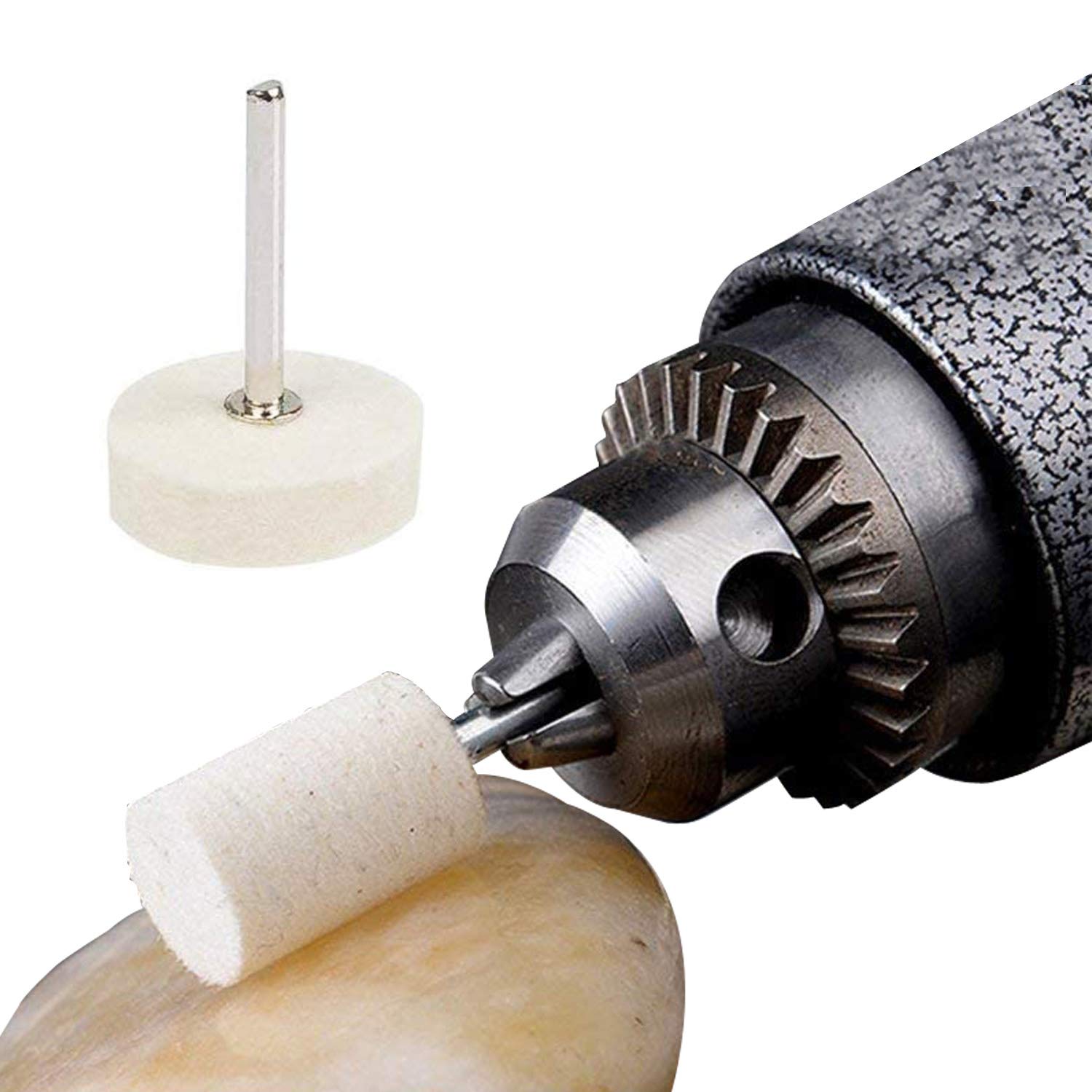 Woohome 150PCs Rotary Tool Polishing Kit - Buffing Wheels & Felt Pads for DIY & Jewelry Making