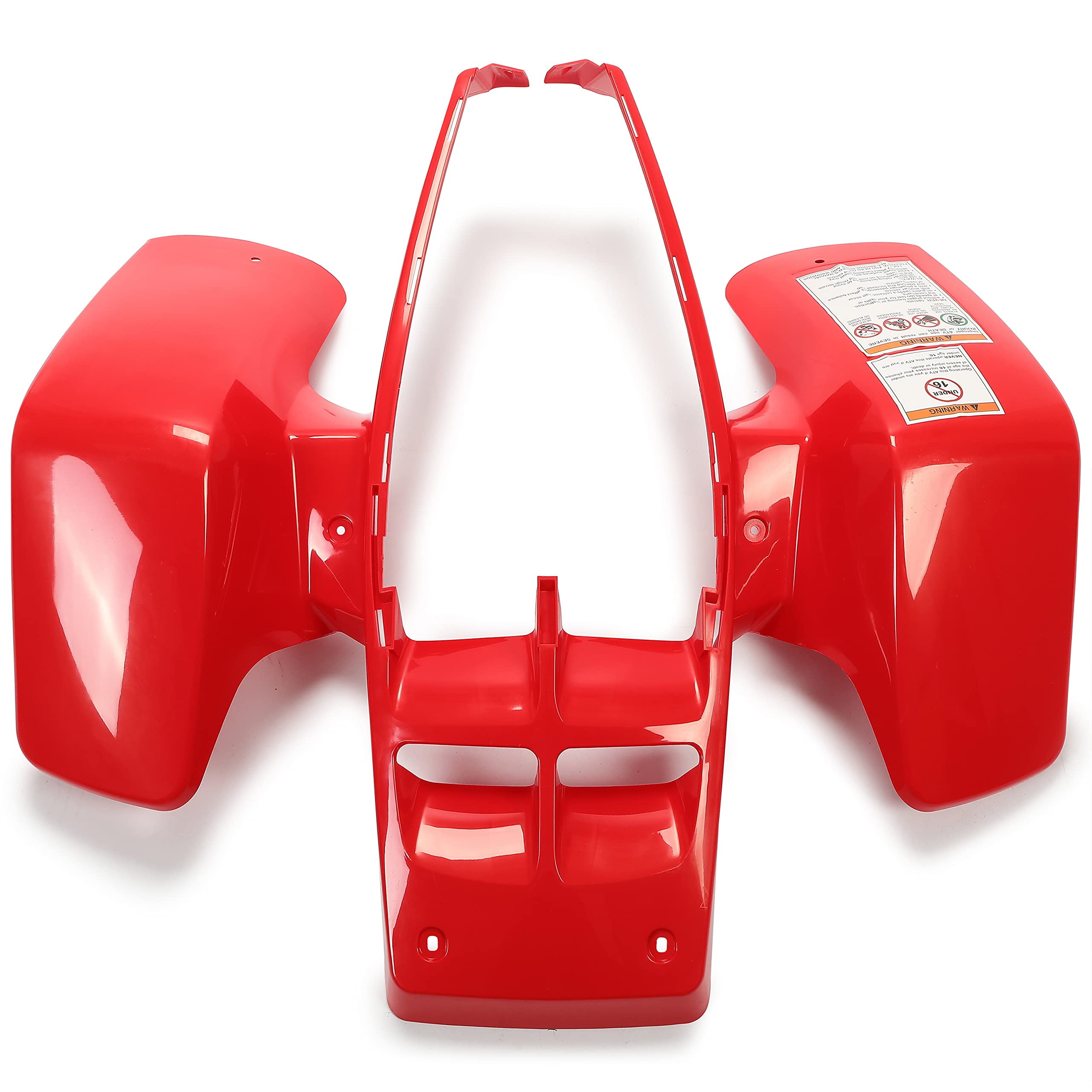 Kojem Red Front Fenders Plastic Body Kit Compatible with 1987-2006 Yamaha Banshee 350 (YFZ350) - Durable ATV Replacement Parts for Off-Road Racing & Trail Riding